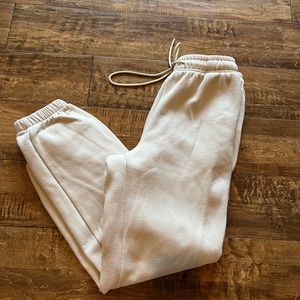 Cream Jogger sweatpants